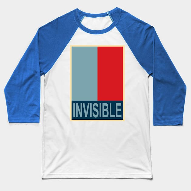 Invisible Man for President Baseball T-Shirt by Ed's Craftworks